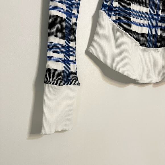 NWT Free People Movement Rally Printed Layer True Plaid Ivory - Picture 5 of 7